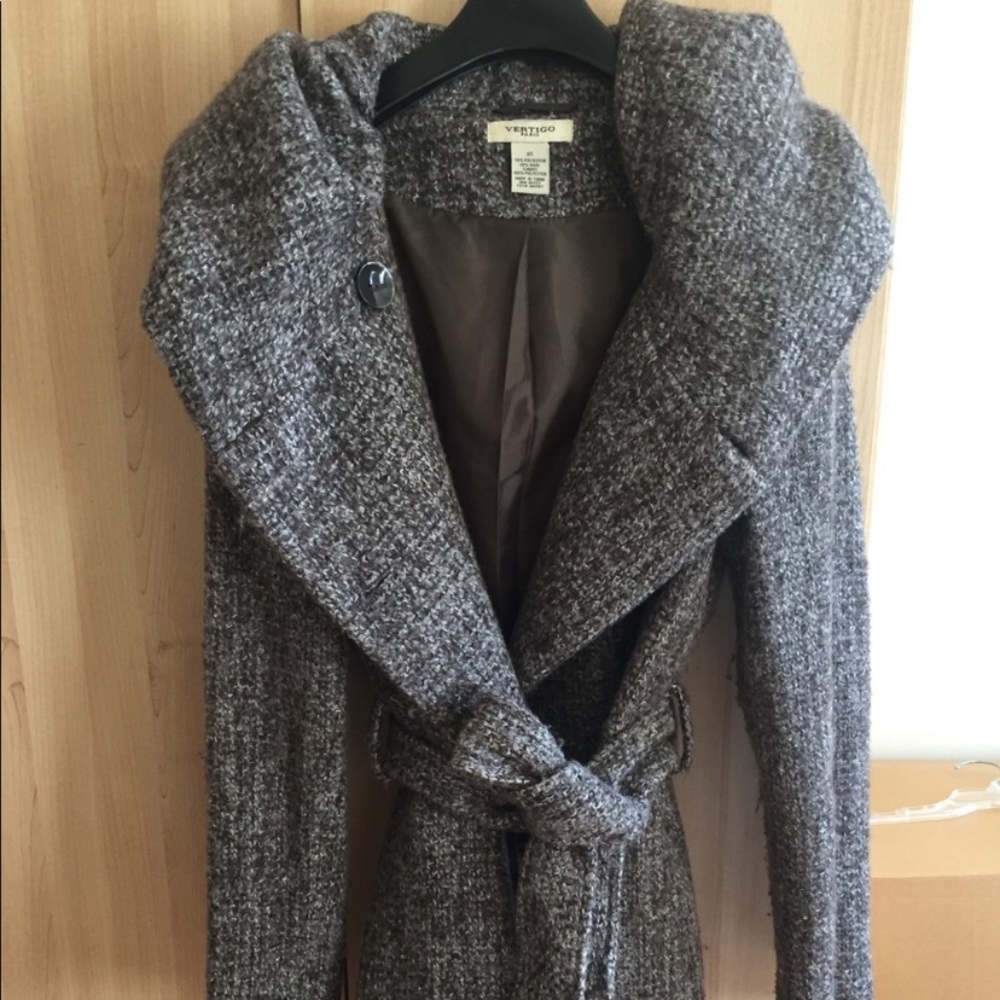 Wool woven trench coat